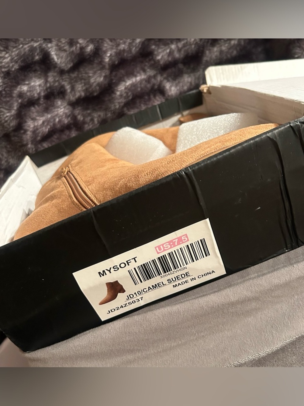 MY SOFT Camel Suede Heeled Women's Boots
